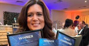 She’s In Business winning the Best New Business Award 2025